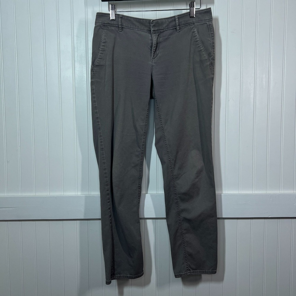 LOFT Gray Chino Pants Minimalist 2 Straight Leg Casual Workwear Cotton Office